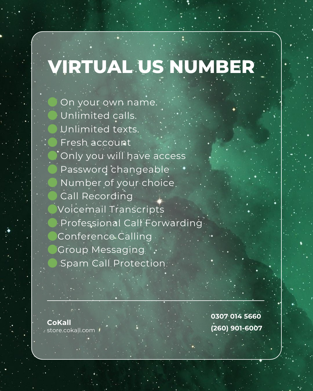 Voice Setup - US Business Virtual Number (Fully Private)